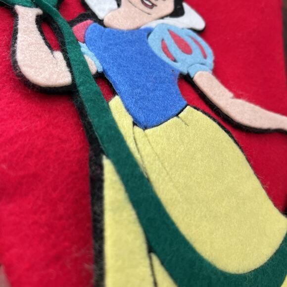 Vintage Disney Snow White Christmas Stocking 3D Felt - Picture 3 of 12